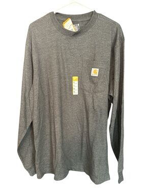 Carhartt Charcoal Gray Long Sleeve Pocket Shirt